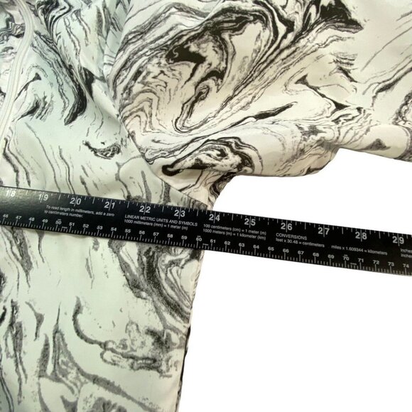 COLD CULTURE Hooded Windbreaker Jacket Swirled Removeable Front White Black L - Picture 13 of 16